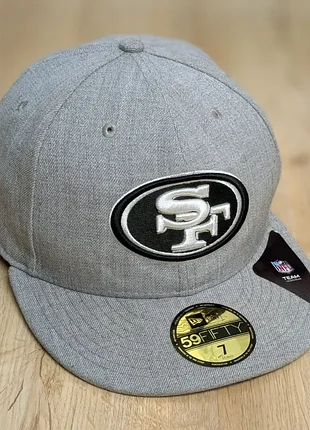 Кепка new era 59fifty san francisco 49ers сіра, розмір 7 (55.8 см)