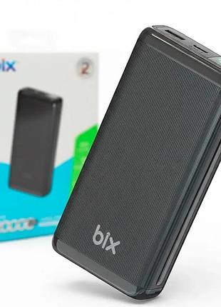 Внешний переносной аккумулятор power bank bix bxpb204 pd 20w зарядное повербанк с led-дисплеем 20000mah