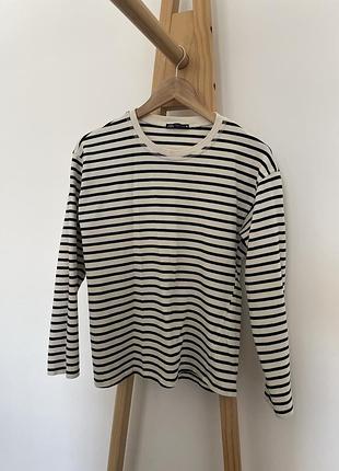 Лонгслів в смужку zara/ 100% cotton