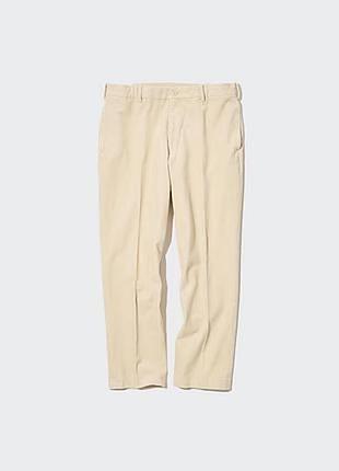 Uniqlo вельветові брюки off-white/світло біжевий