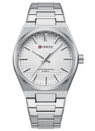 Мужские часы curren 8439 silver-white