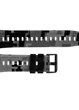 Ремінець для смарт годинника modfit sniper camo grey силіконовий камуфляжний 20.1 см (1051-0794)