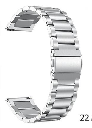 Браслет стальной для смарт часов silver