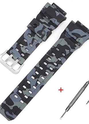 Ремінець для casio g-shock gw-9400/9300 camo black si