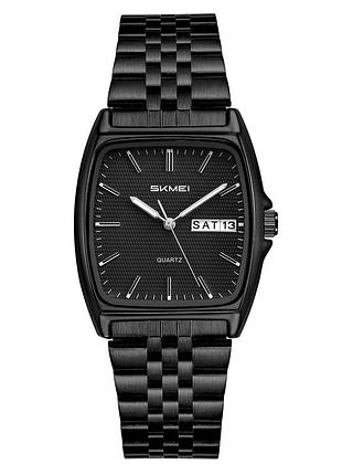 Женские часы skmei 2628bk black с кварцевым механизмом и металлическим браслетом