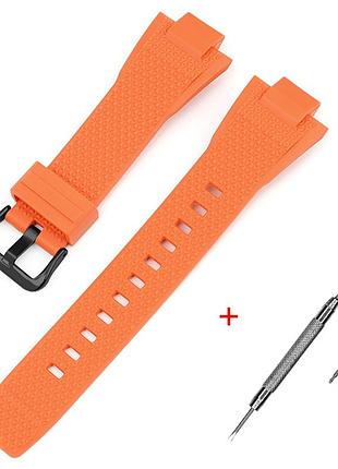 Ремешок для casio g-shock gst-b400 orange black