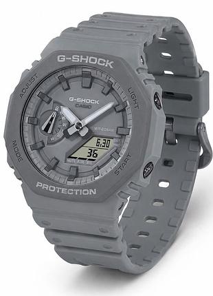 Мужские часы casio g-shock ga-2110et-8a carbon core guard, водозащита 20 atm, серый