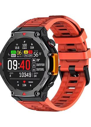 Смарт-годинник modfit navigator al red-black з gps-трекінгом, компасом та захистом 5 atm