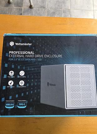 Зовнішній корпус для 5 жорстких дисків yottamaster ps500rc3 usb-c з raid