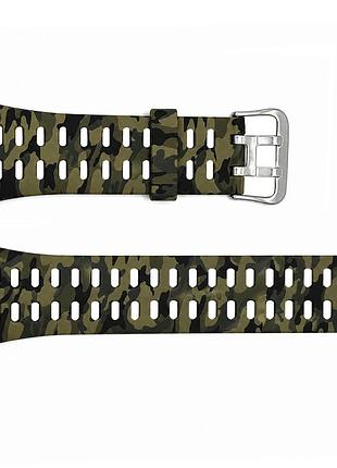 Ремешок для часов skmei 2070 camo green силиконовый камуфляжный зеленый