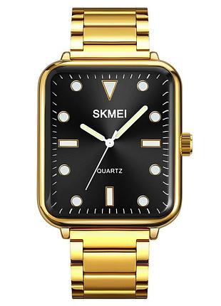 Мужские часы skmei 1954gdbk-sp gold-black sun pattern