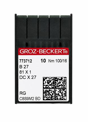 Иглы швейные для промышленных оверлоков groz-beckert dcx27, rg, №100/16