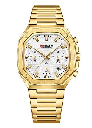 Мужские часы curren 8459 gold-white