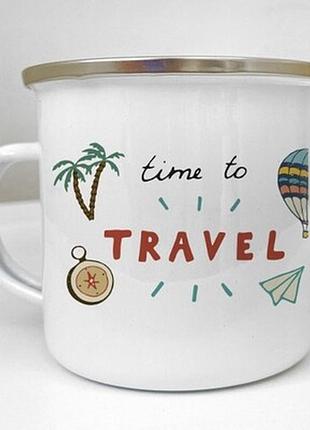 Чашка металева camper time to travel