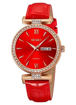 Женские часы skmei 2090rgrd rose gold-red