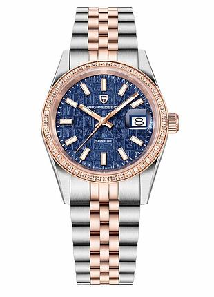 Мужские часы pagani design pd-1794m silver-rose gold-blue