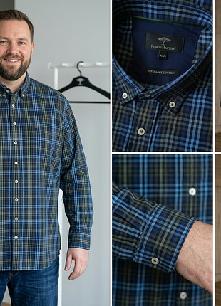 Новая мужская рубашка fynch-hatton 3xl supersoft cotton (с бирками)