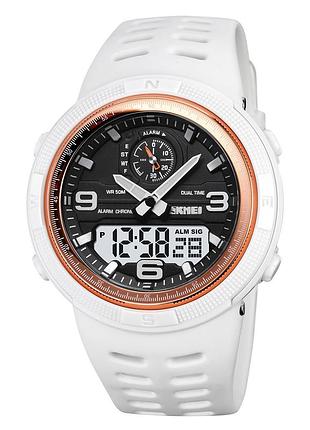 Мужские часы skmei 1655wtwt white