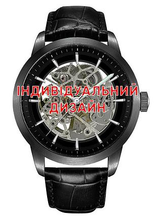 Классические мужские часы awarder 043 black leather под индивидуальный дизайн, водонепроницаемый, японский механизм