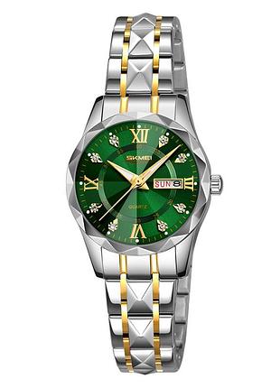 Skmei 9370tgdgn silver-gold-green