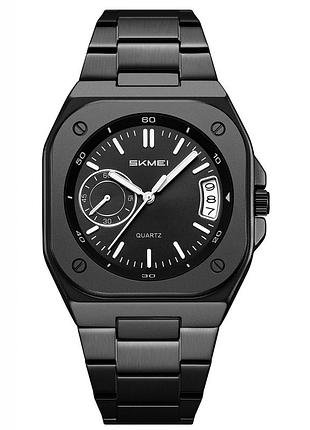 Мужские наручные часы skmei 2572bkbk black-black в классическом черном цвете