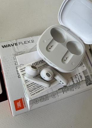 Бездротові навушники  jbl wave flex 2 white. 3