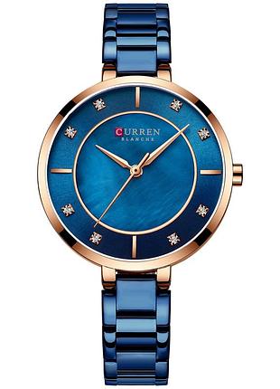 Сurren 9051 rose gold-blue stopped