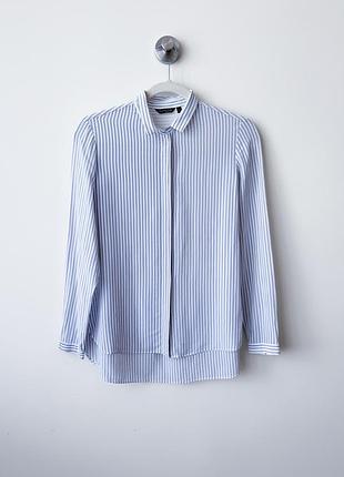 Massimo dutti рубашка в полоску голубая