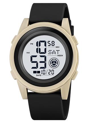 Мужские часы skmei 2082khwt khaki-white