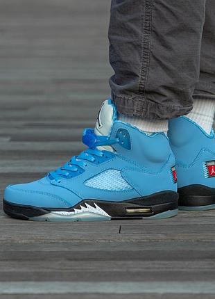 Кросівки air jordan retro 5 university blue