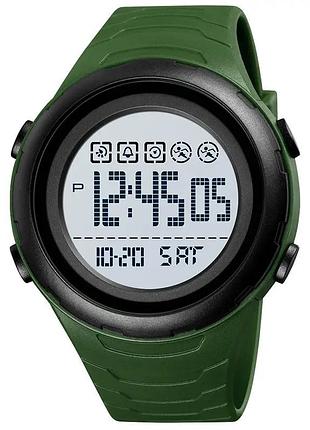 Мужские часы skmei 1674agwt army green-white