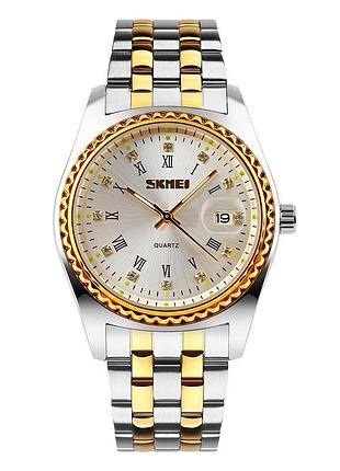 Мужские часы skmei 9098si-b silver men