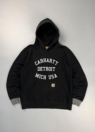 Худі carhartt wip hooded morton sweat розмір m чорне товстовка кархарт кофта