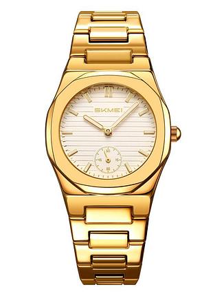 Мужские часы skmei 2681gdsi gold-silver в комбинированном цвете золото и серебро