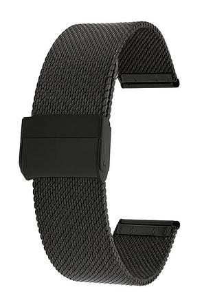 Браслет миланская петля awarder 022 black 20 мм