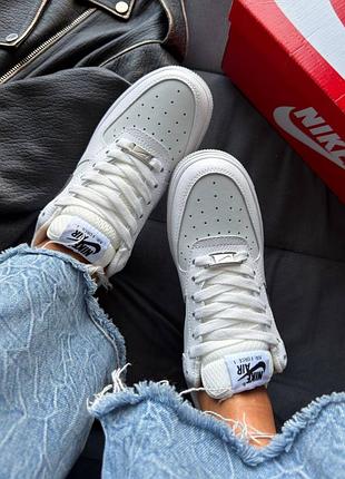 Кросівки nike air force 1 low white light smoke grey 8