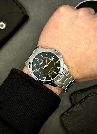 Чоловічий годинник casio mtp-v004d-1b classic з чорним циферблатом та сталевим браслетом 2