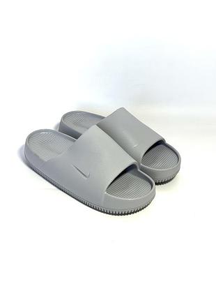 Оригінал спортивні тапочки чоловічі nike calm grey fd4116-004 оригинал найк сірі white fd4116-100 шльопанці білі для пляжу басейну найк тапки