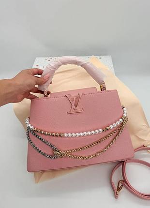 Женская сумка премиум capucines bb pink