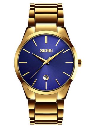 Мужские часы skmei 9140gdbu gold-blue