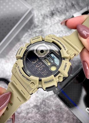 Чоловічий годинник casio ws-1500h-5b спортивний з електронним циферблатом та водозахистом 10 atm 2