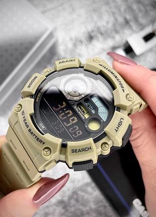 Чоловічий годинник casio ws-1500h-5b спортивний з електронним циферблатом та водозахистом 10 atm 3