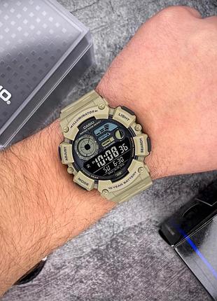 Чоловічий годинник casio ws-1500h-5b спортивний з електронним циферблатом та водозахистом 10 atm 4