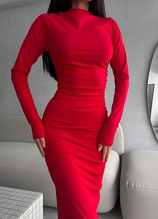 Стильное длинное женское платье