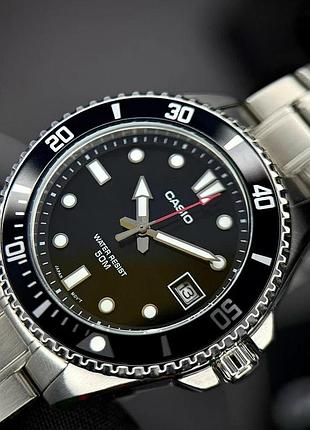 Чоловічий годинник casio mdv-10d-1a1 класичний сталевий браслет водонепроникність 5 atm 4