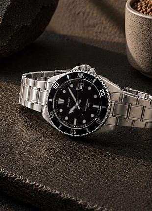 Чоловічий годинник casio mdv-10d-1a1 класичний сталевий браслет водонепроникність 5 atm 10