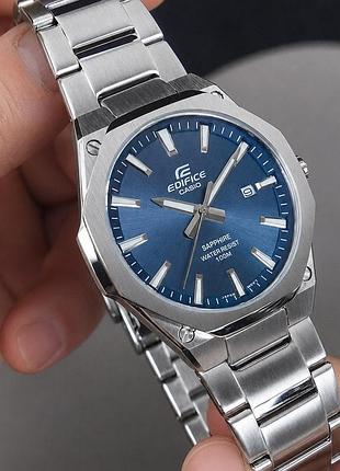 Чоловічий годинник casio edifice efr-s108d-2a з сапфіровим склом та синім циферблатом 2