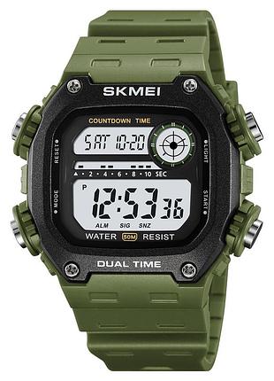 Спортивные мужские часы skmei 2126ag army green