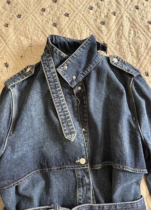 Джинсовий тренч zara 6