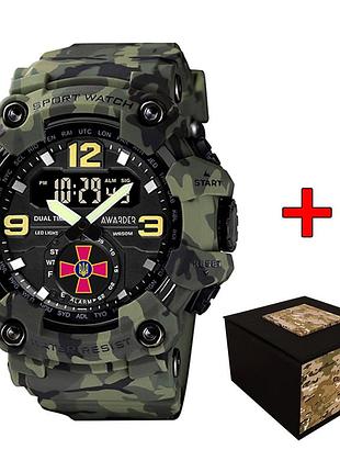 Мужские спортивные часы кварцевые awarder 004 зсу camo green